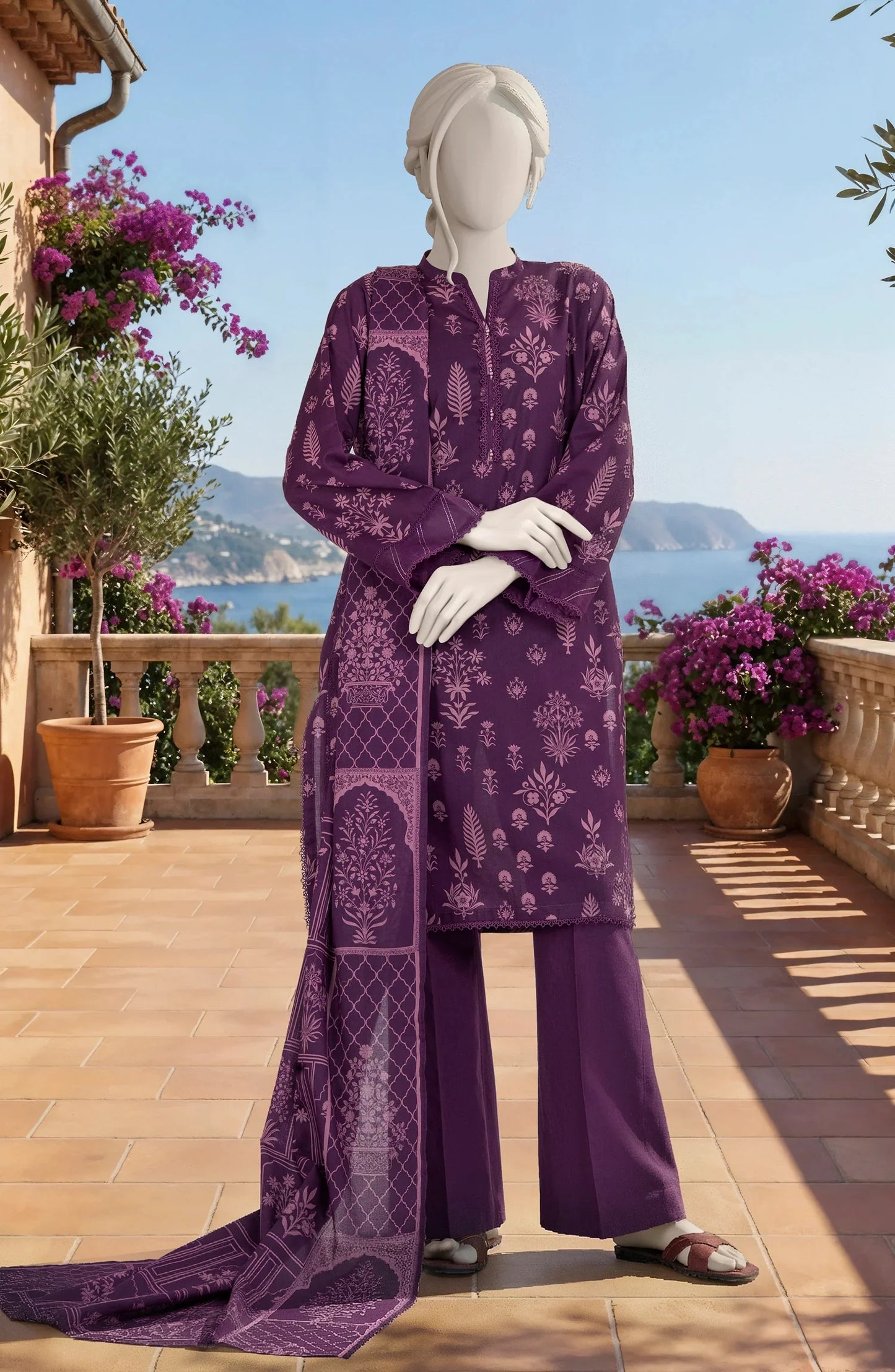 PRINTED LAWN 3PCS UNSTITCHED