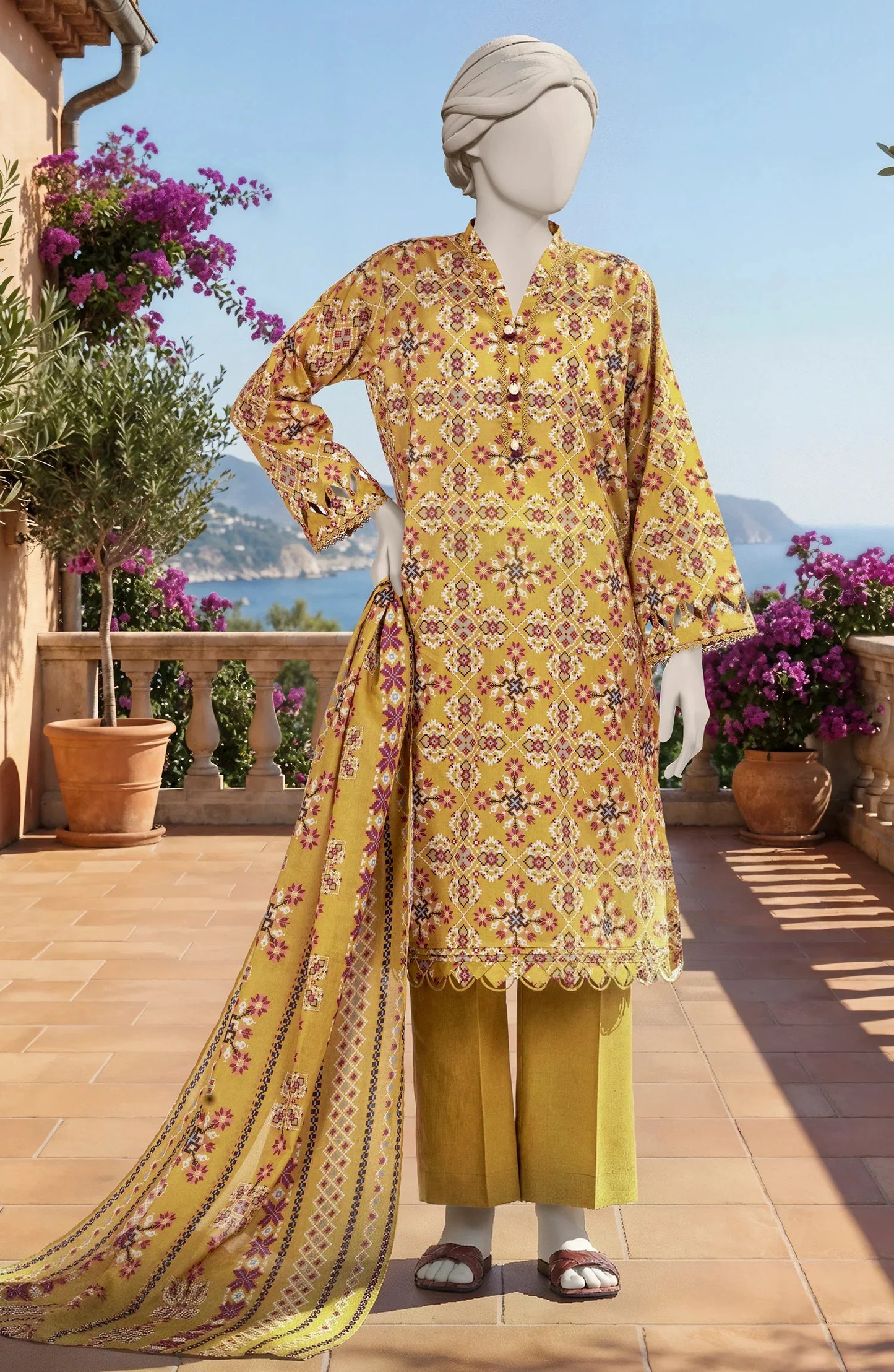 PRINTED LAWN 3PCS UNSTITCHED