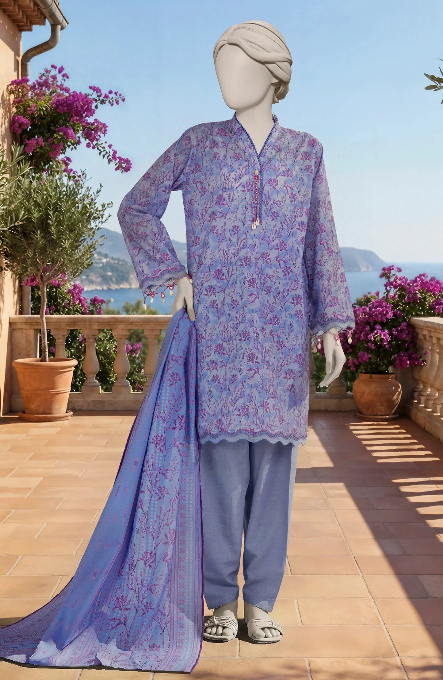 PRINTED LAWN 3PCS UNSTITCHED