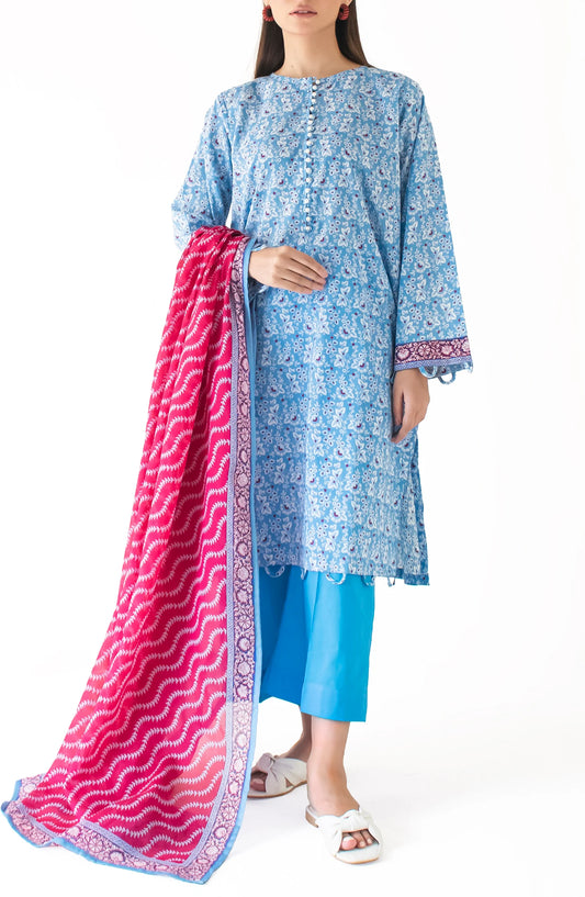 UNSTITCHED | 3 Piece | Printed Lawn